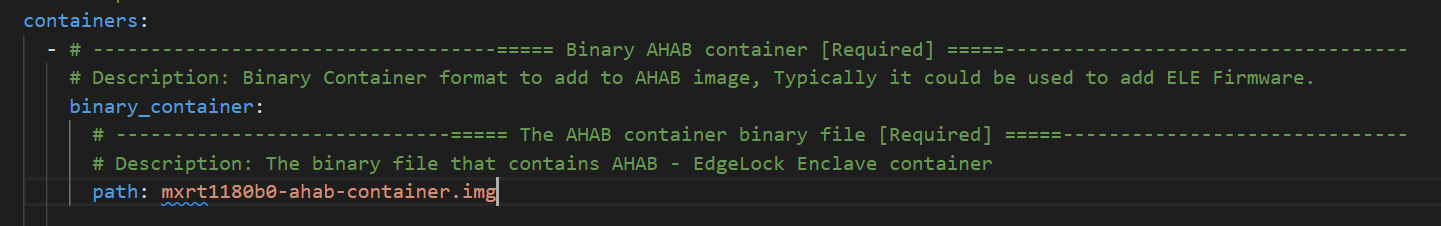Define the path to the EdgeLock Enclave Firmware container